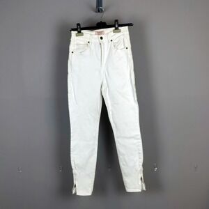 Vintage Guess High Waisted Skinny Jeans Size 26 White Stretch Pants White